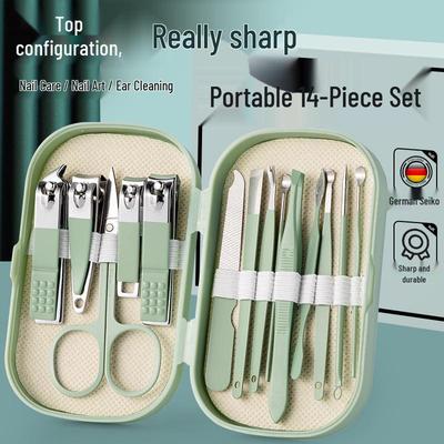 14-Piece Nail Clipper & Manicure Set with Exquisite Travel Box