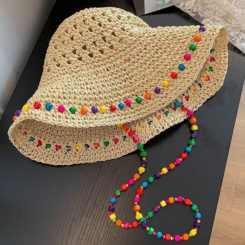 Summer Washable Folding Hat Women's Large Brim Sunscreen Sun Hat Women's Vacation Large Edge Cool Hat