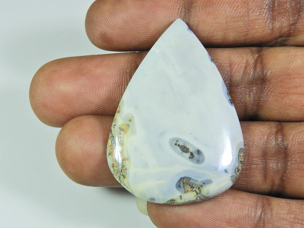 AA++ 50Cts. Natural Maligano Jasper Pear Cabochon Loose Gemstone 30X43X04MM ET-154