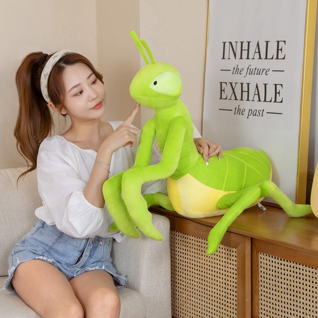Peluche Mantide Religiosa Simulazione 70CM Carino e Affascinante Bambole Insetto Mantide Peluche Morbido Animale Reale Cuscino Regalo Creativo
