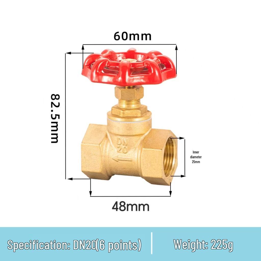 4-Point DN15 All-Copper Shut-Off Valve, 1-Inch High Temperature Steam & Air Conditioning Water Meter Switch Valve