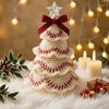Handmade Football/Baseball Crochet Christmas Tree Ornaments DIY Sports Themed Knit Christmas