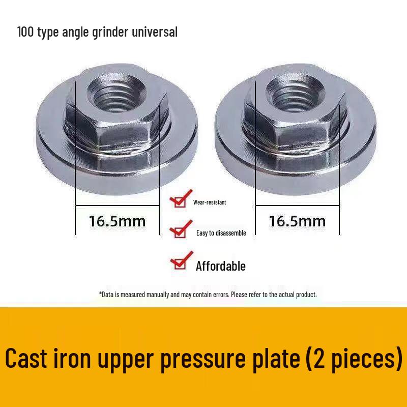 100 Angle Grinder Flange, Stainless Steel Hex Nut, Threaded Gasket, Polishing Accessory, Large