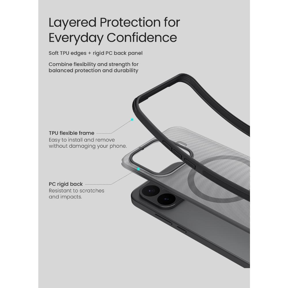 NILLKIN Magnetic Case For Xiaomi 17T / 17T Pro Frosted Shield Pro TPU PC Hard Cover