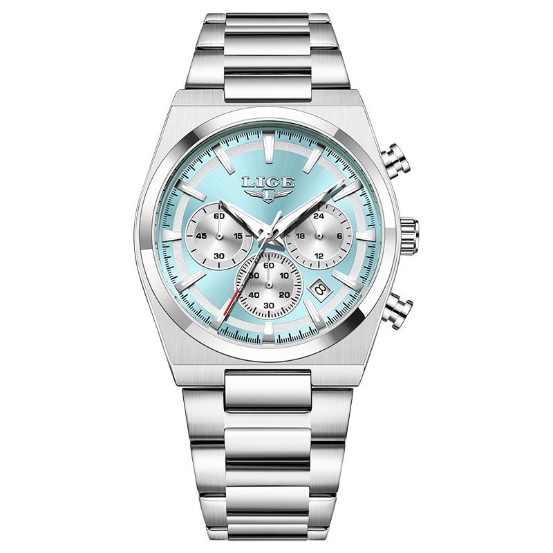 LIGE Nové pánské hodinky špičkové značky jednoduché módní náramkové hodinky luminiscenční vodotěsné pánské křemenné hodinky