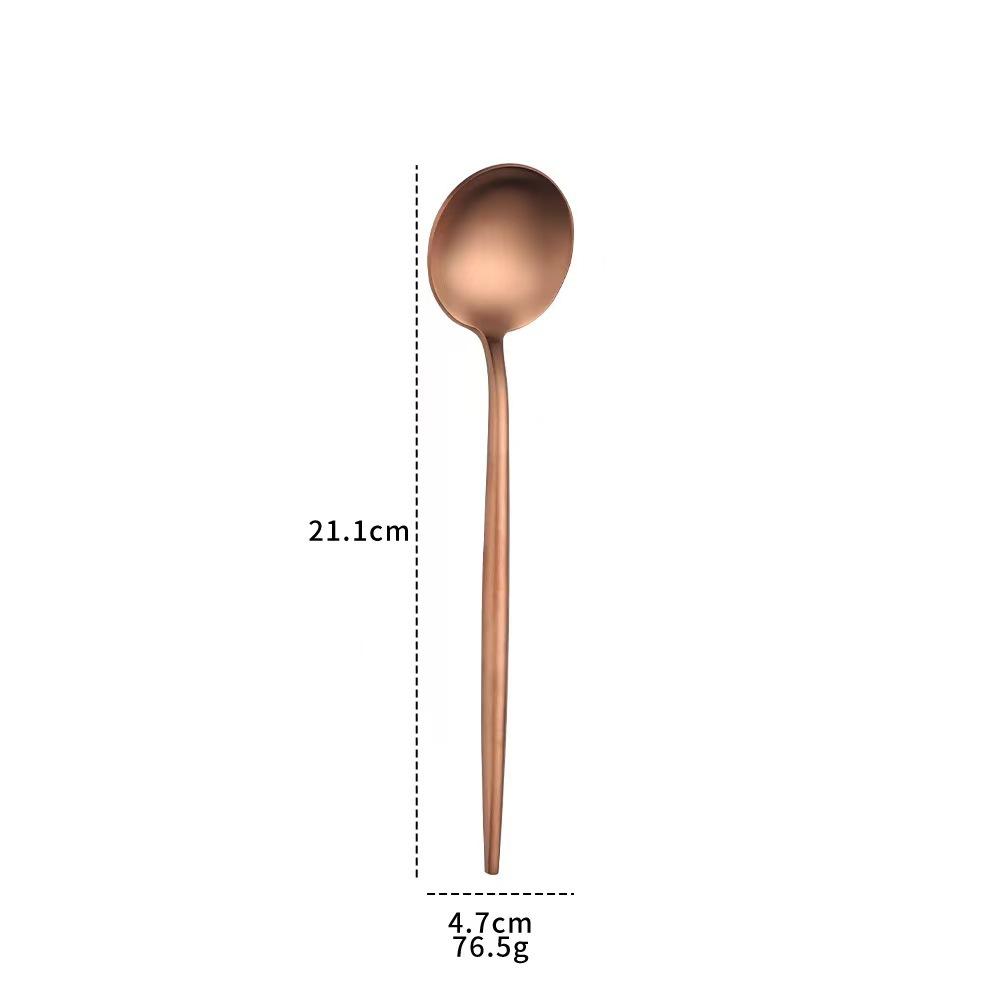 304 Mirror Gold Western Food Knife, Fork and Spoon Tableware Steak Knife and Fork Dessert Fork and Spoon Coffee Spoon Chopsticks