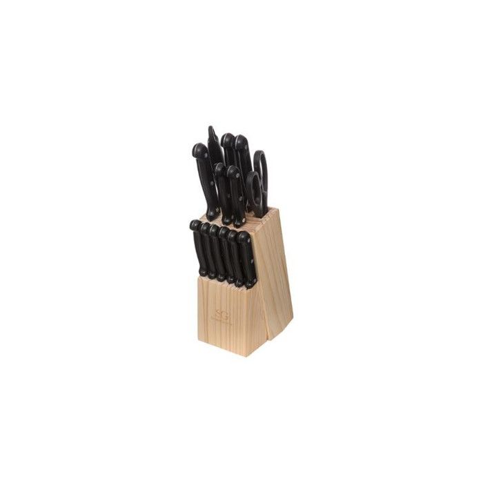 Bloc couteaux 13 pièces Secret de Gourmet chiaro