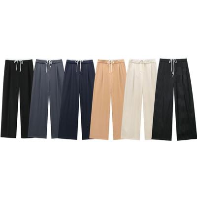 Pantalon droit chic à taille haute pour femme, pantalon à jambes larges pour les déplacements quotidiens, design de mode, loisirs, élégant pour femme