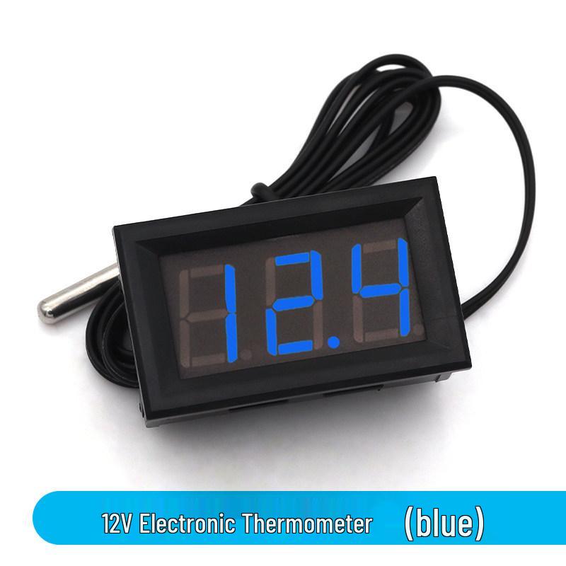 12V Digital Thermometer: Electronic Temperature Gauge for Fish Tanks, Refrigerators, and Water Measuring.