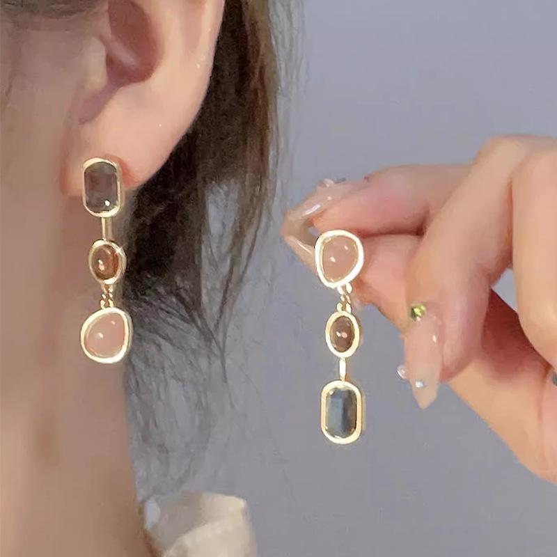 S925 Silver Needle Fairy Flower Earrings - Elegant Luxury 4-Piece Set for Women