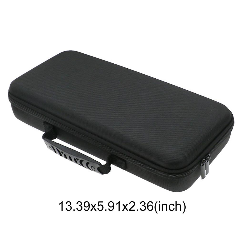 Hard Case Pouch for Most Wireless Mechanical Keyboard Protective Storage Box Bag with Hand Strap Waterproof Shockproof