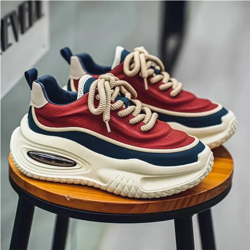 Fashion Men's Chunky Sneakers Autumn New Casual Shoes Sports Running Shoes for Men Heighing Increased Shoes