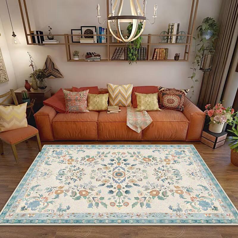 Böhmisch Große Größe Rutschfest Dekoration Zuhause Wohnzimmer Teppich Weich Faltbar Raumdeko Schlafzimmer Teppich Einfache Reinigung Sofa Tischmatte