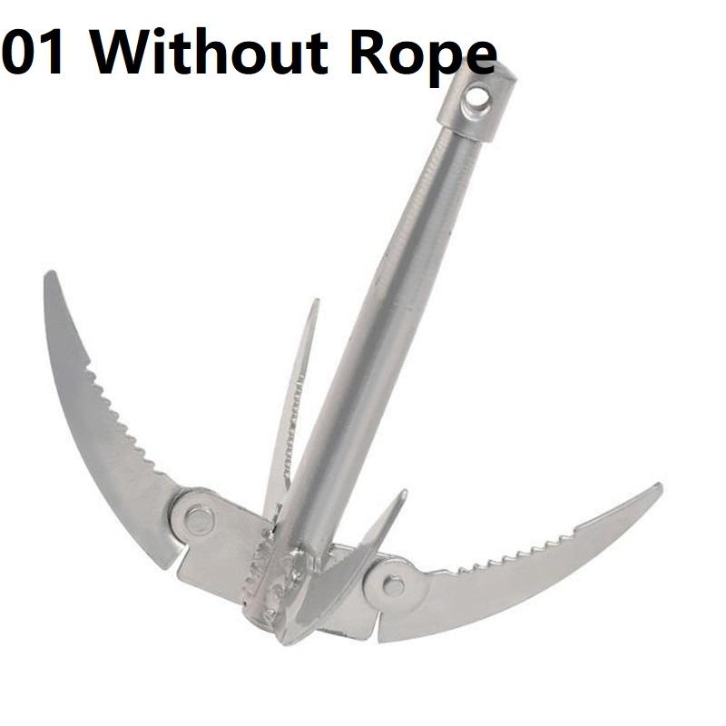 Fishing Folding Boats Anchor Outdoors Grappling Hook Lake Grass Weed Cutter Survival Tool for Small Boat Canoes Fishing Supplies