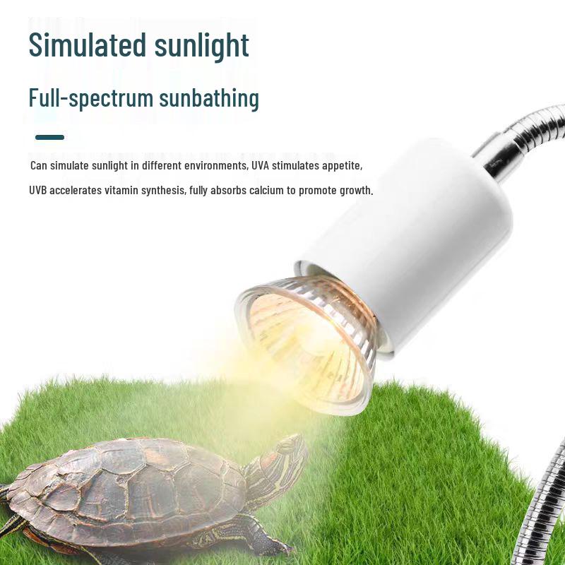 Reptile Basking Lamp: UVA/UVB Heat-Insulating Sunlight Bulb for Turtles and Pets