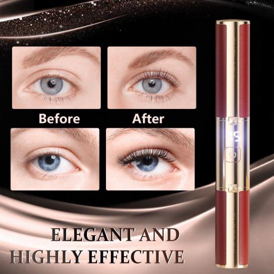 2-In-1 Electric Heated Eyelash Curler Eyebrow Trimmer LED Display 3 Temperature Rechargeable Quick Heating Portable Eye Lashes Curling Tools