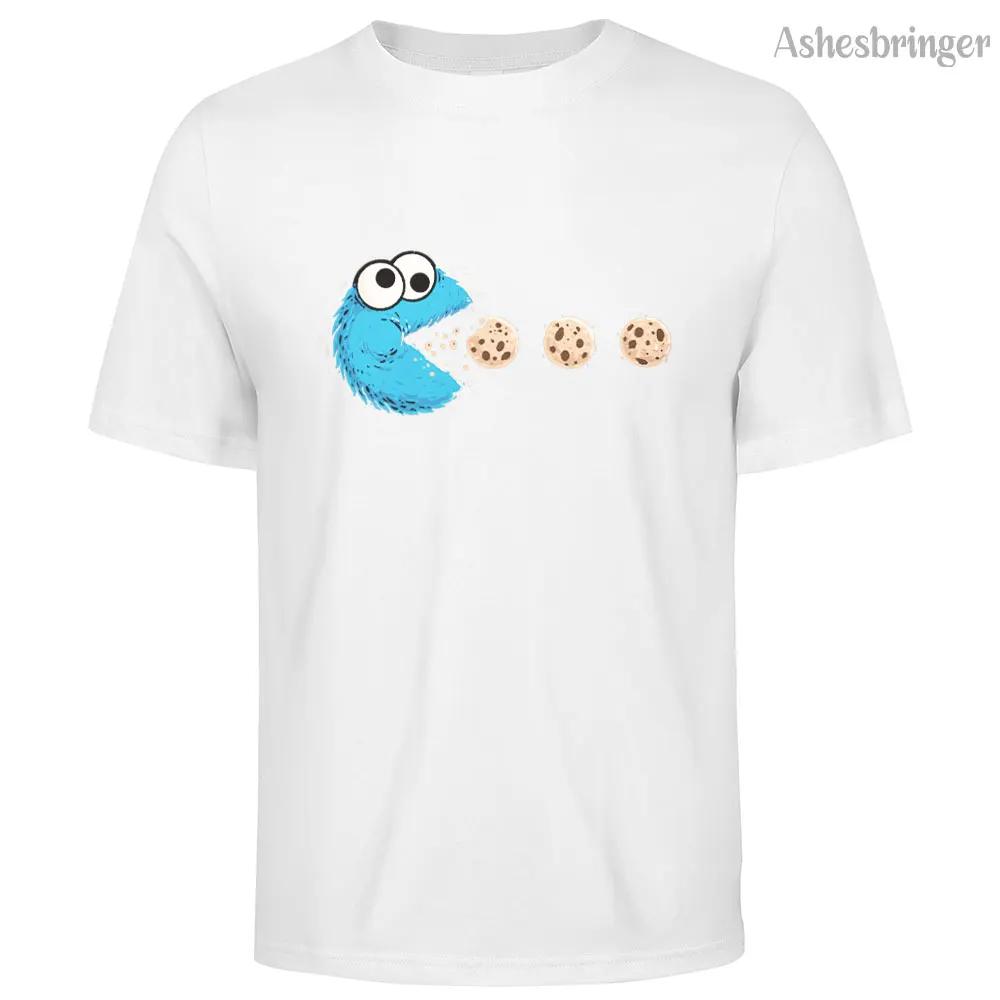 Mens Cotton Funny NomNomCookie Adventure Graphic T Shirt On Unisex Street Casual Style Tee for Men and Women Round neckTshirt