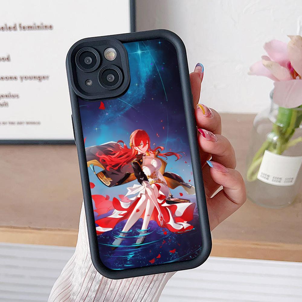 

HSR Himeko Thicken TPU Mobile Phone Case for iPhone 17 16 15 14 13 12 11 Air Pro Max Plus Colorful Cover iPhone 11 Pro Max