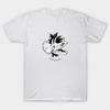 Men Black Print T-shirt Dino Triceratops No-Cut Transfer Paper Print Cotton Tshirt