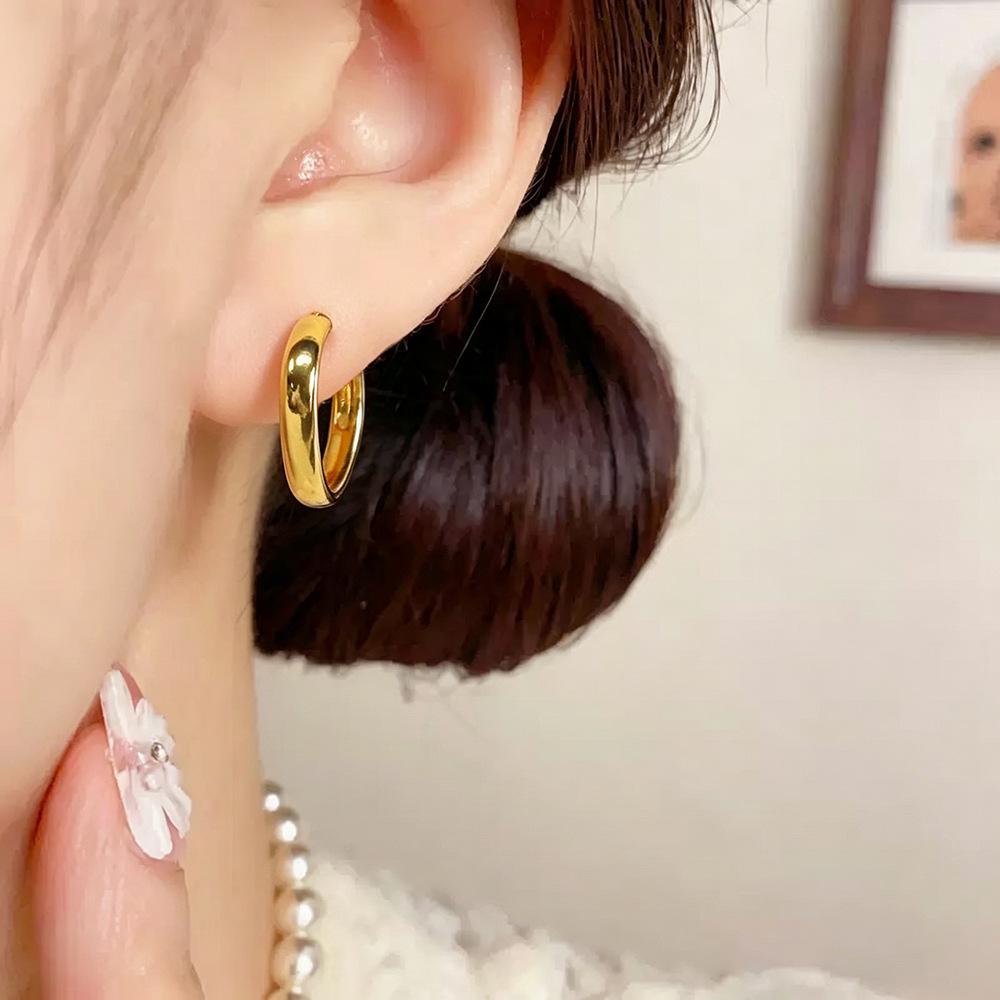Gold Geometric Irregular Earrings - High-End Simple Style Women's Versatile Ear Jewelry