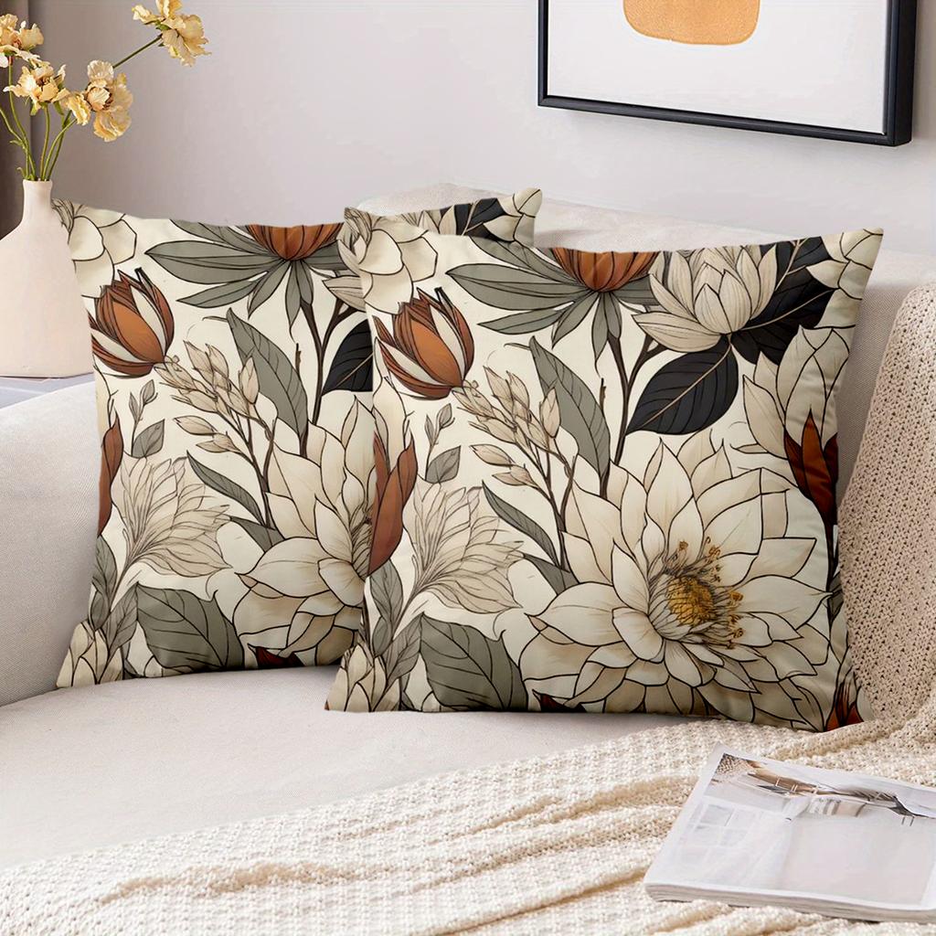 1 Pieces Floral Printed Decorative Cushion Pillow Covers Polyester pillowcase, sofa decorative cushion cov Headboard Pillow