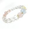 2 Arten natürlicher Steine zur Auswahl Kraftstein Schnitt Geld Arbeit Liebe Verbesserung Rosenquarz Rosa [Nanto Tenseki] von, Armband, Kristall, 64-seitig