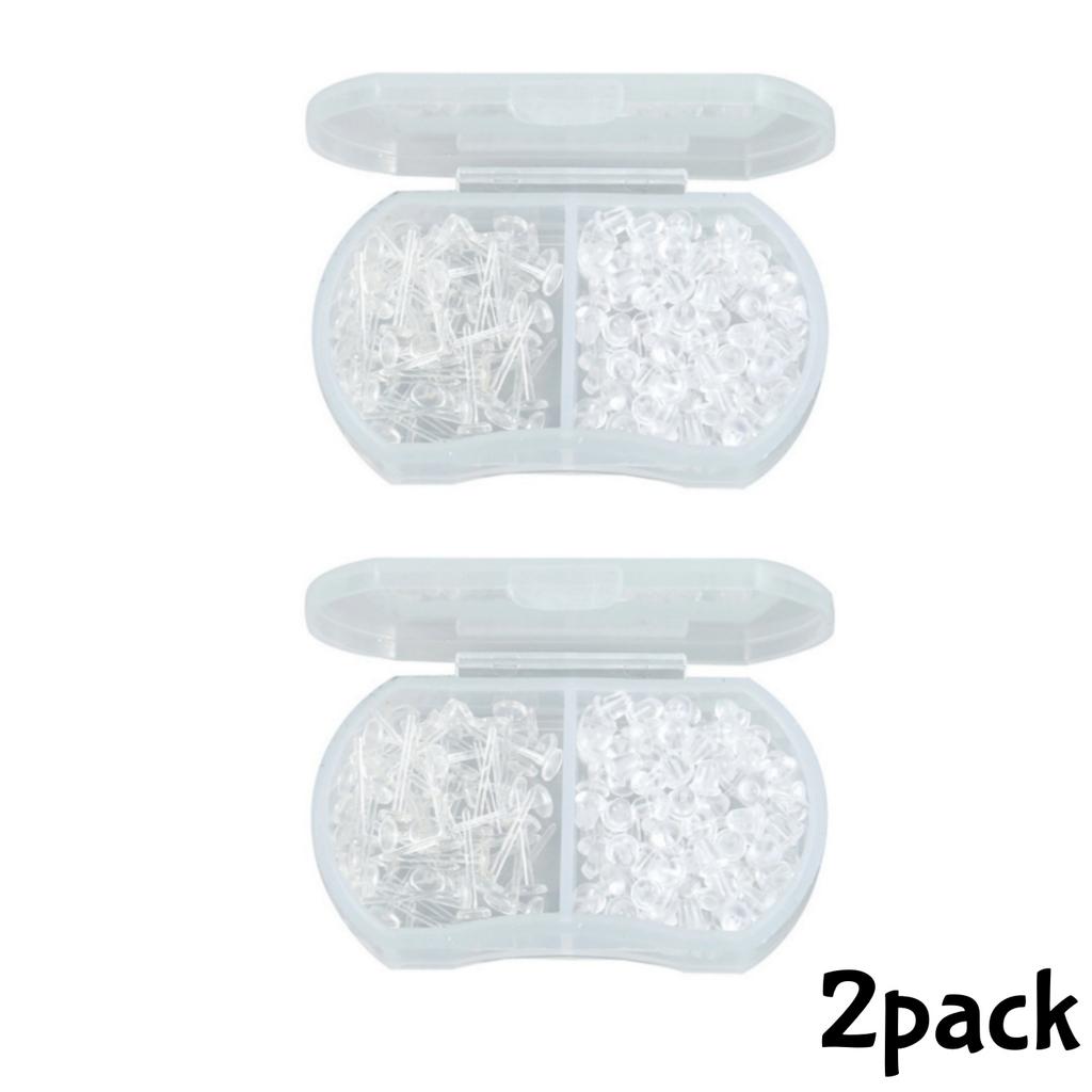 100/50pcs Plastic Earring Studs Invisible Clear Ear Stud Anti-Drop Hypoallergenic for DIY Jewelry Earring Accessories