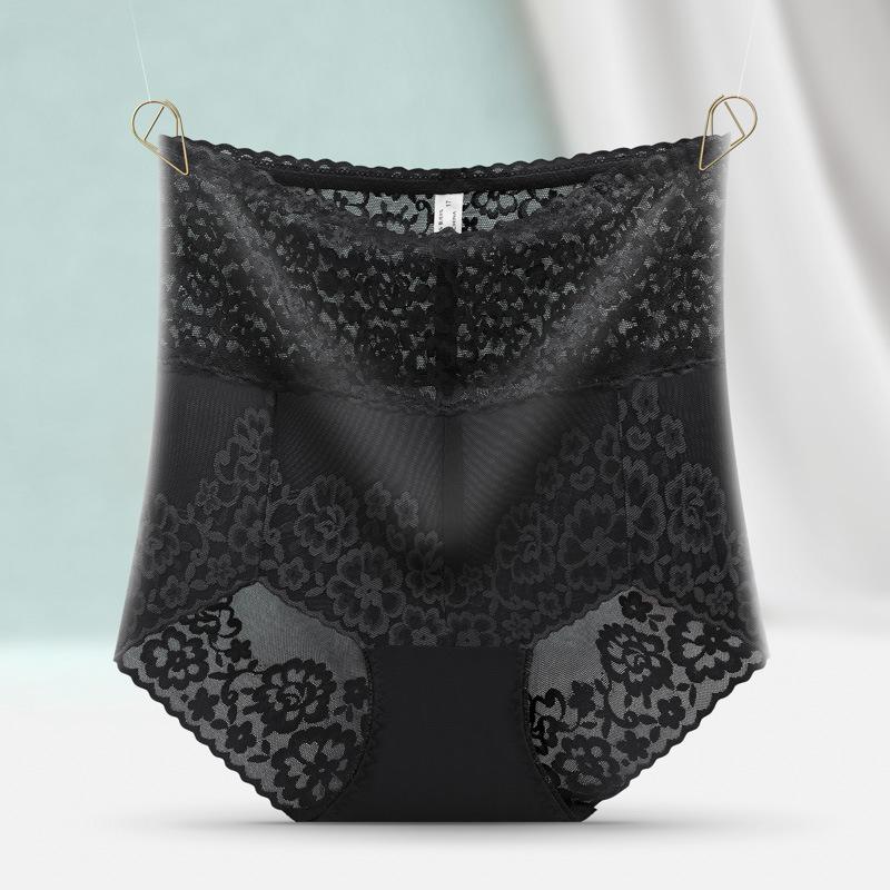 Women Slimming Underwear Knickers Briefs Seamless High Waist Transparent Mesh Girdle Waist Lace Panties Sexy