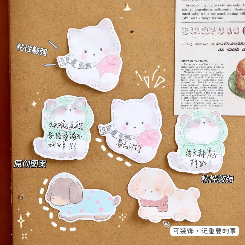 Gift Office School Supplies Style Sticky Notes Small Animal Series Student Office Message Paper Cute Memo Pad kawaii stationery