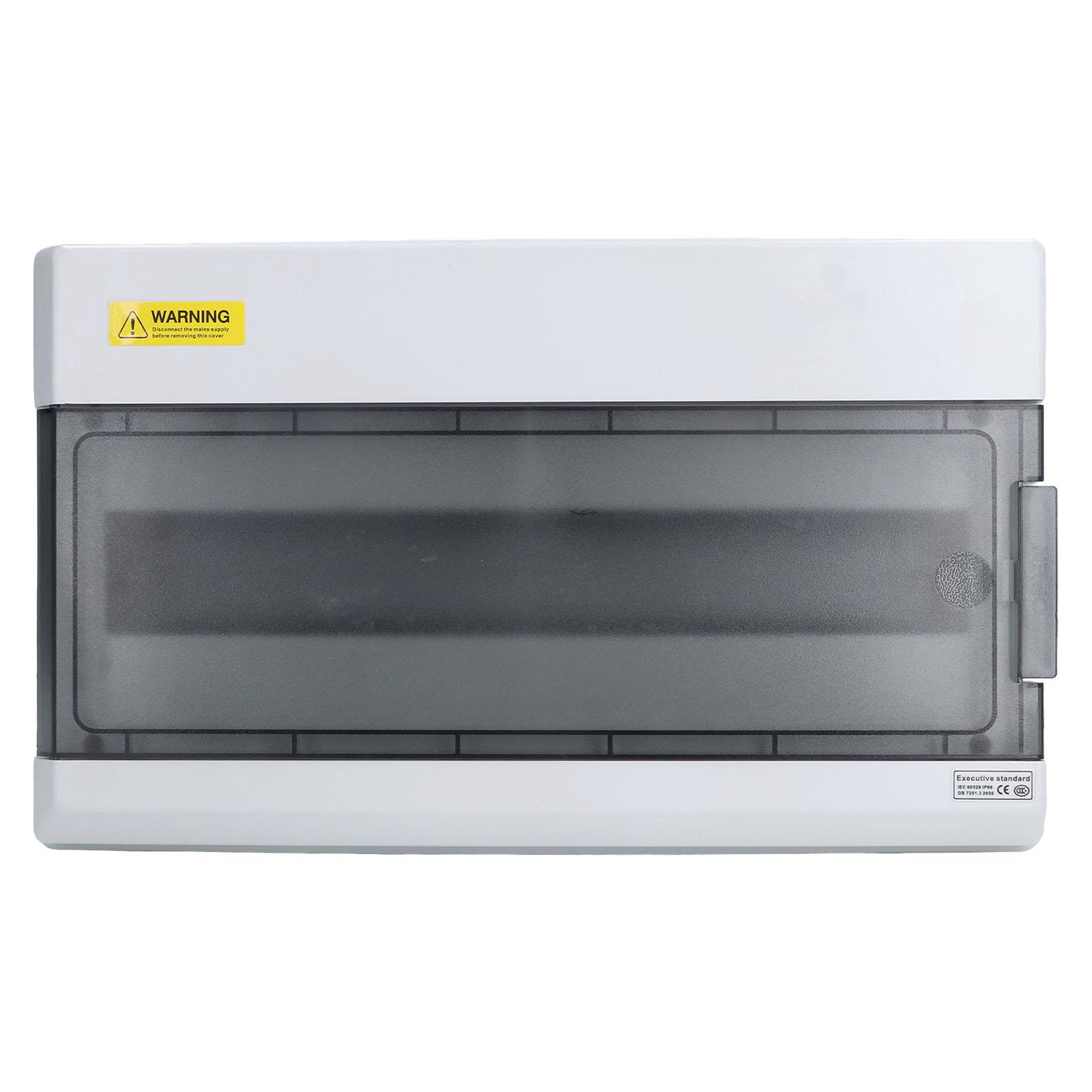 

Distribution Protection Box 18 Way DIN Rail Outdoor IP66 Waterproof Transparent Junction Case