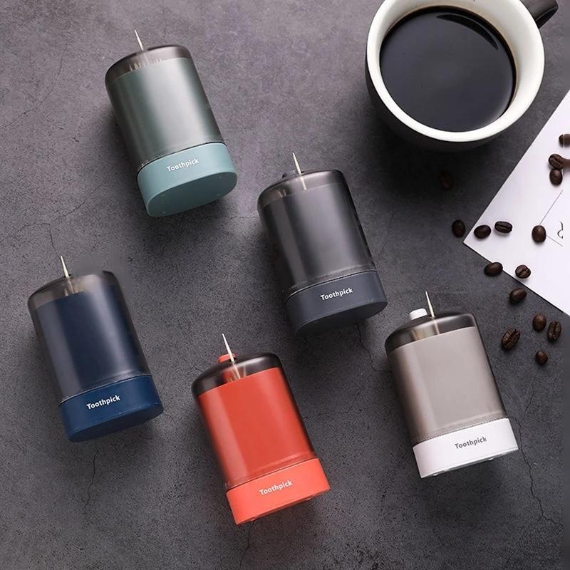 Toothpick Box Detachable Tooth Pick Storage Dispenser Automatic Push-type Toothpick Holder Box Table Decoration Toothpick Holder