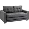 Sleeper Sofa Folding Sofa 2-Seater Fabric Sofa Sofa Bed Sofa with Sleep Function Sofa Set Linen-Touch Rubberwood Gray 147.5 X 75 X 85 Cm