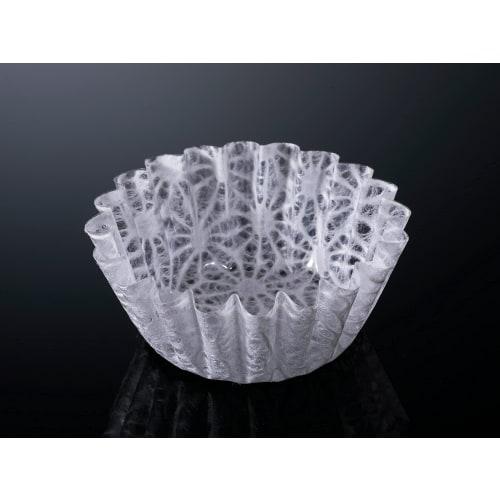 [Washi Paper Dishware] Side Dish Cup, Jubako Box Divider, Omote-Washi Case, Snow White, Hemp Leaf Pattern (L, White, Hemp Leaf Pattern)