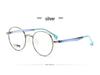 Ultralight Round Myopia Glasses 7510S for Kids & Women - Small Face Frame with Plastic & Steel Temples