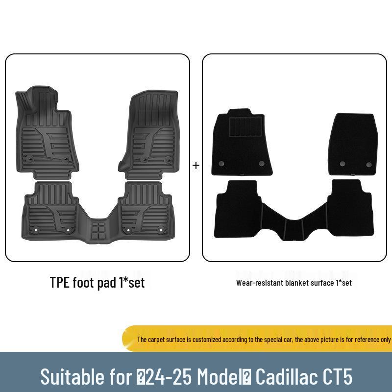 Eco-Friendly TPE Floor & Trunk Mats for 24-25 Cadillac CT5