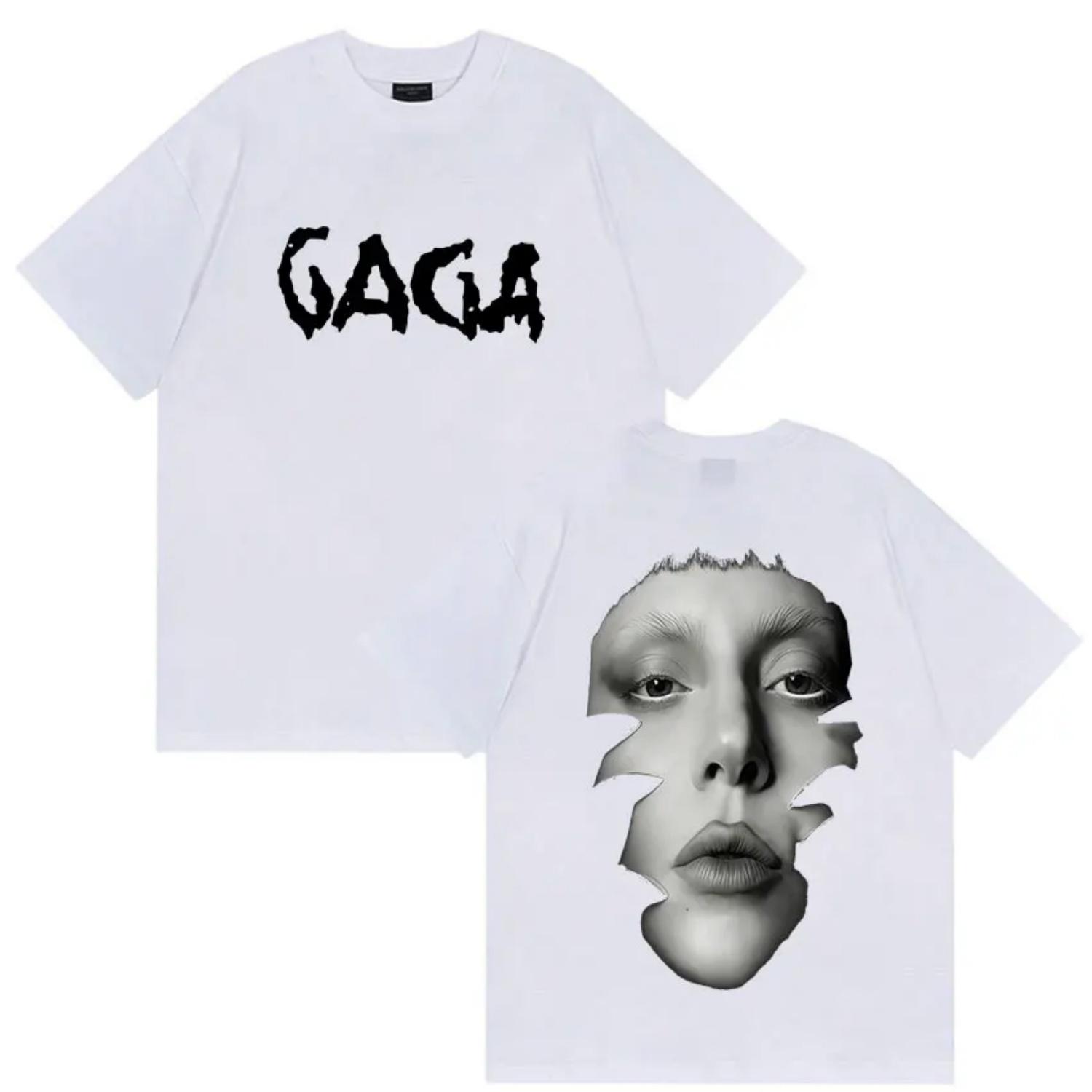 

Lady Gaga The Mayhem Ball Tour Graphic T-Shirts Men Casual 100% Cotton Short Sleeve T Shirt Hip Hop Clothing T-shirt S чёрный