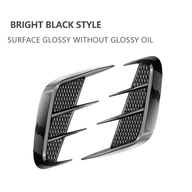 

Car modification door wing leaf panel simulation air vent decoration piece body side blade side wing decoration sticker чёрный