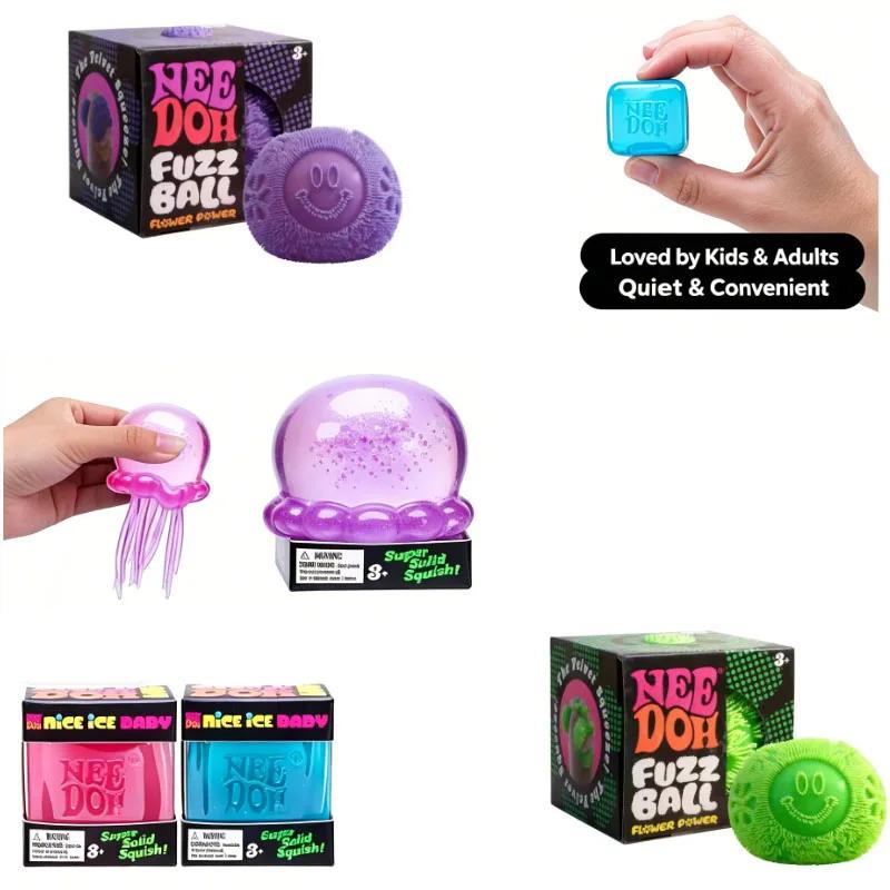 IN STOCK -Schylling Fuzz Ball Jellyfish Squishy Blind Box Soft Squeeze Toy Stress Anxiety Relief Stress Sensory Gift