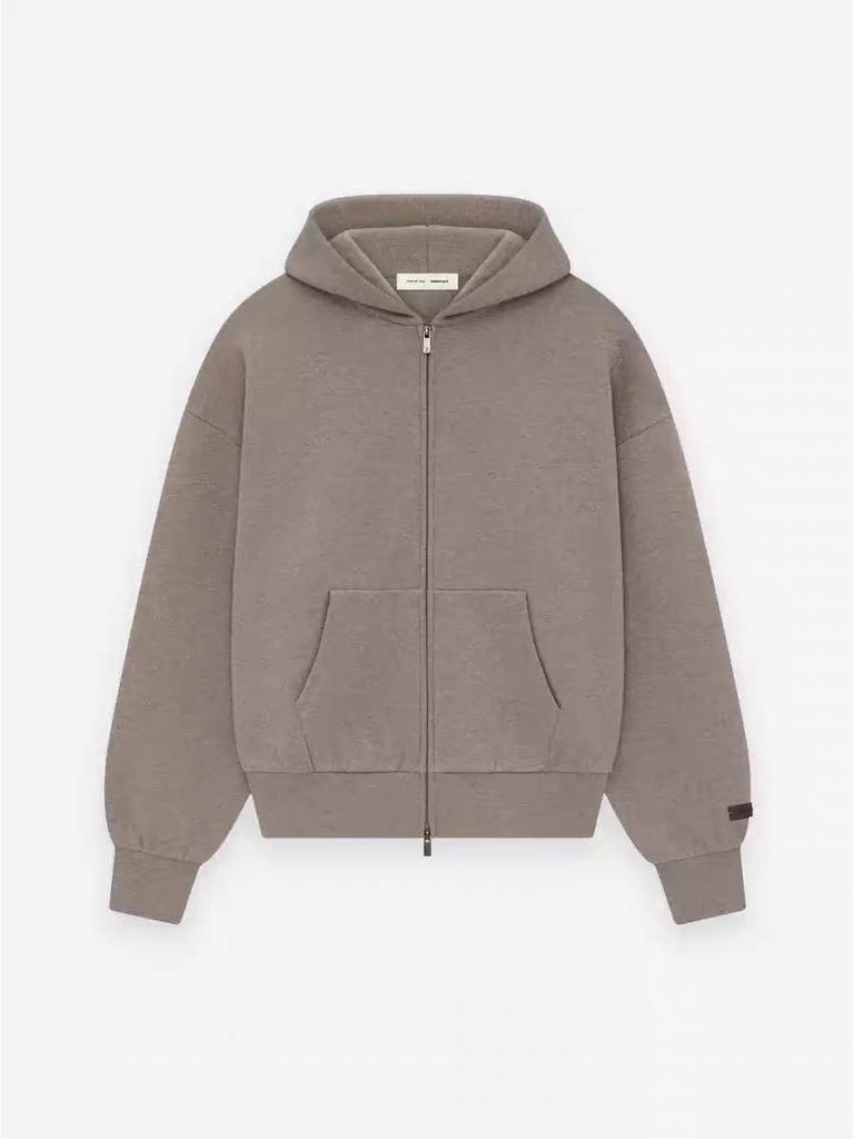 Ningbo Essentials Double-Line Zip Cardigan: Unisex Autumn/Winter Fleece Hoodie