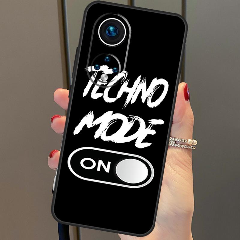 Love Techno Music Quotes Case For Honor X8a X9a X7a X6a X7 X8 X9 X9b X8b Honor 90 70 50 10 Lite Magic 6 5 Pro Cover