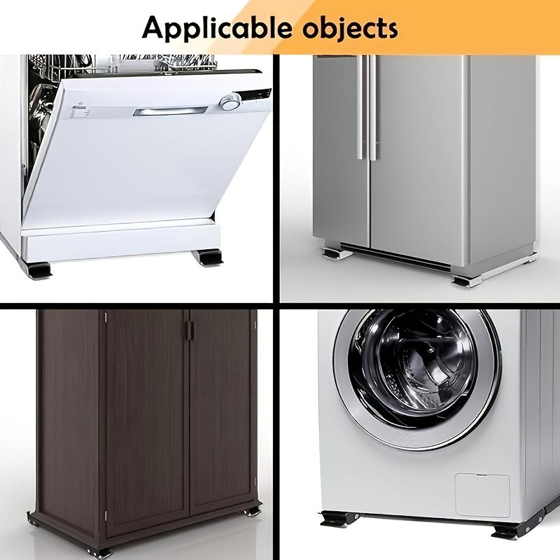 2pcs Washing Machine Pad High Base Shelf Refrigerator Cabinet Movable Shelf Tripod Roller Bracket Universal
