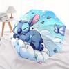 Stitch, Ombrello con Paesaggio Nuvoloso ad Apertura e Chiusura Automatica, Ombrello da Viaggio Compatto, Leggero e Portatile, Adatto per Spiaggia Pendolarismo B