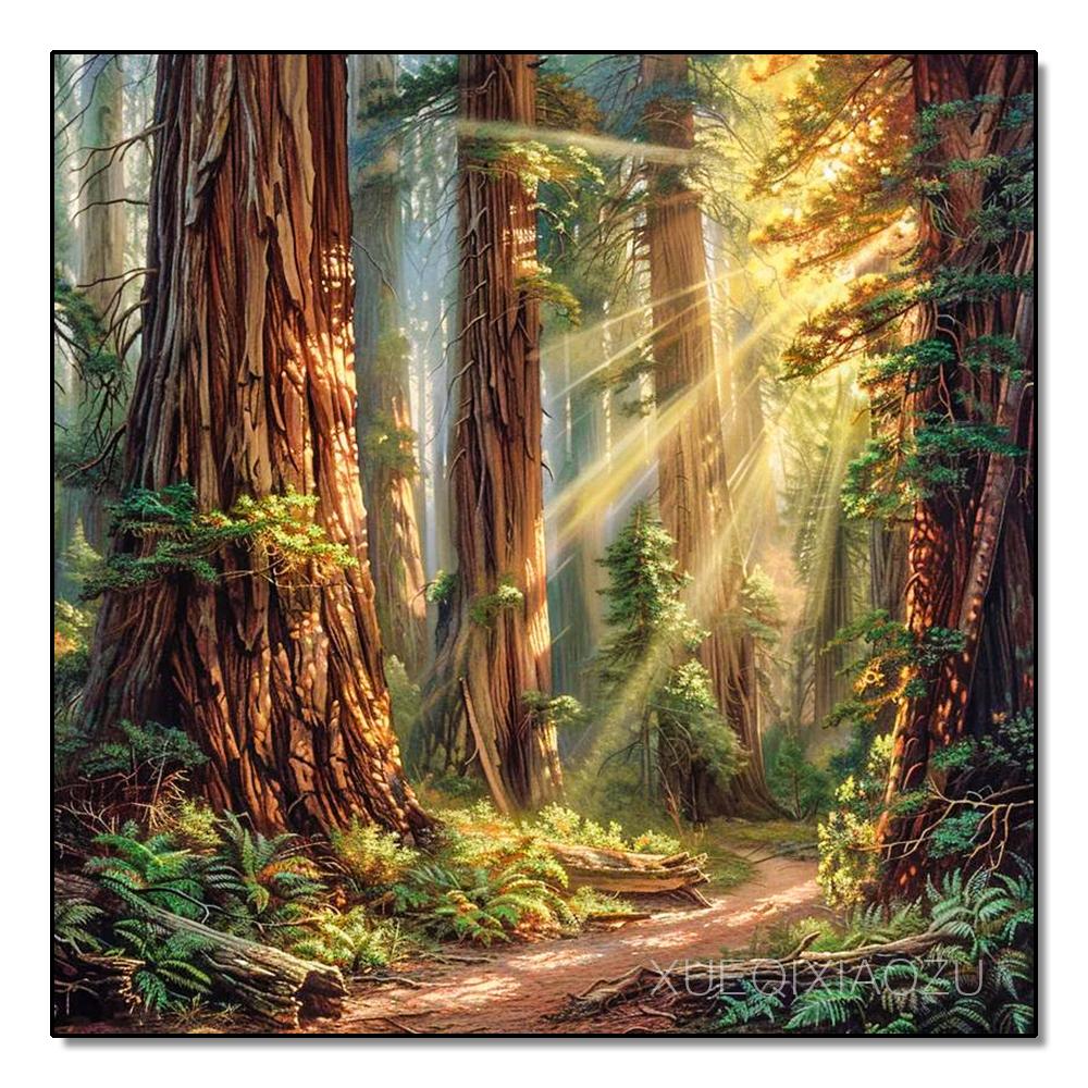 DIY Plná kulatá/čtvercová vrtačka Krajina Diamantová malba 5D Venkovská scenérie Domácí dekorace Umělecké řemeslo Kamínky Sada pro křížkovou výšivku