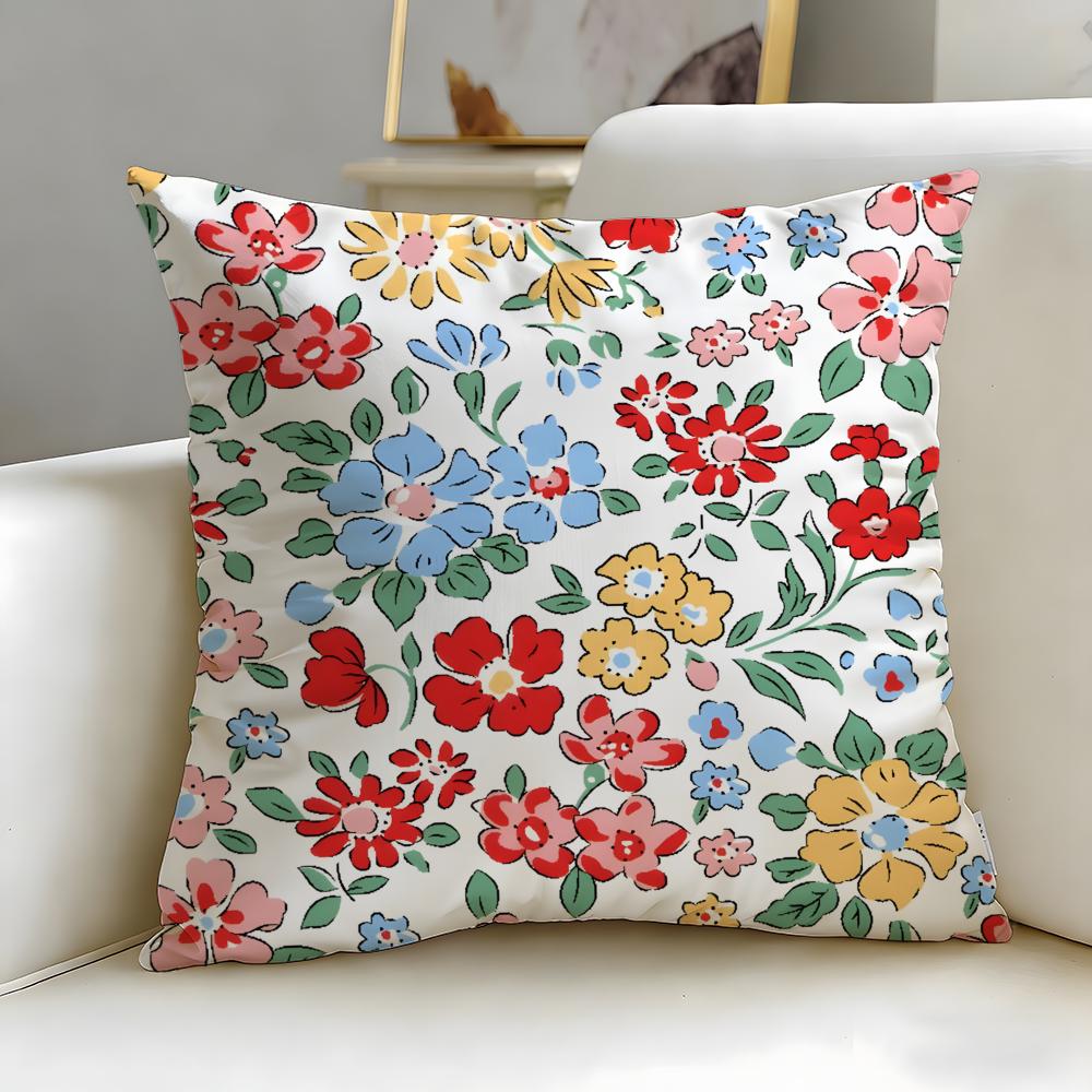Cartoon style Pattern Cushion Cover Soft EasyWash Pillow Case Versatile for Couch Bed Travel and Office