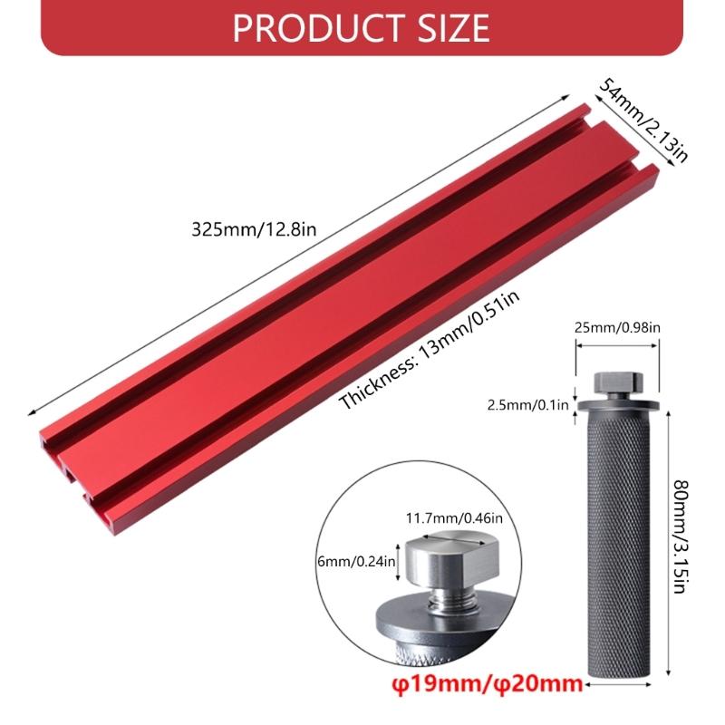 Aluminum Alloy Slot Holder Track Mount Bracket for Desk Mounting Needs and Workspaces Adjustments Flexible Desk Layouts