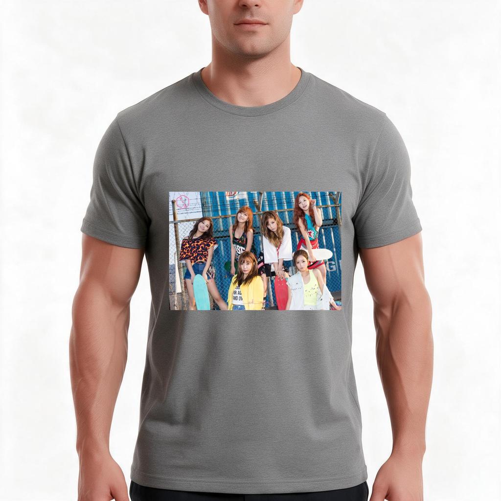 Apink Tshirt Summer Casual Cotton Tee Oversized Streetwear Tops Vintage Graphic Print Loose Fit Short Sleeve 100 Cotton