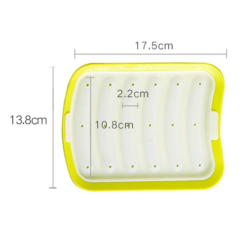 Sausage Maker Mould 6 Grids Silicone DIY Ham Hot Dog Making Moulds With Lid Kitchen Household Sausages Cake Baking Tools Molds