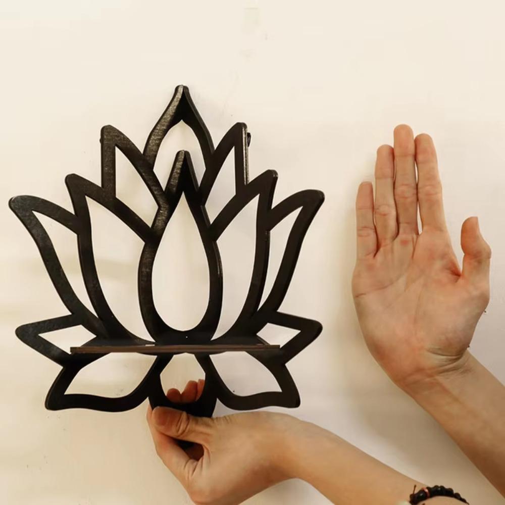 Hollow Aromatherapy Organiser Wall Mounted Corner Shelf New Oil Candle Holder  For Living Room