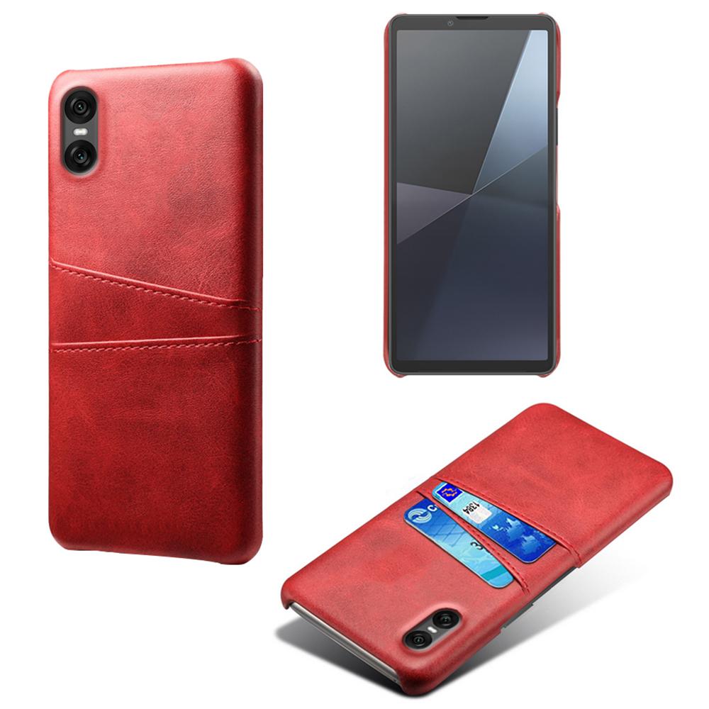 Pro pouzdro Sony Xperia 10 VII Dva sloty na karty PU kůže+Tvrdý PC kryt na telefon