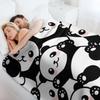 Cute Cartoon Panda Pile Throw Blanket Ultra Soft Flannel Fleece Blanket for All Seasons